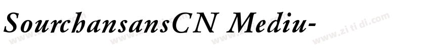 SourchansansCN Mediu字体转换
